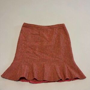 INC International Concepts Petite Wool Blend Pink Tweed Skirt 14P